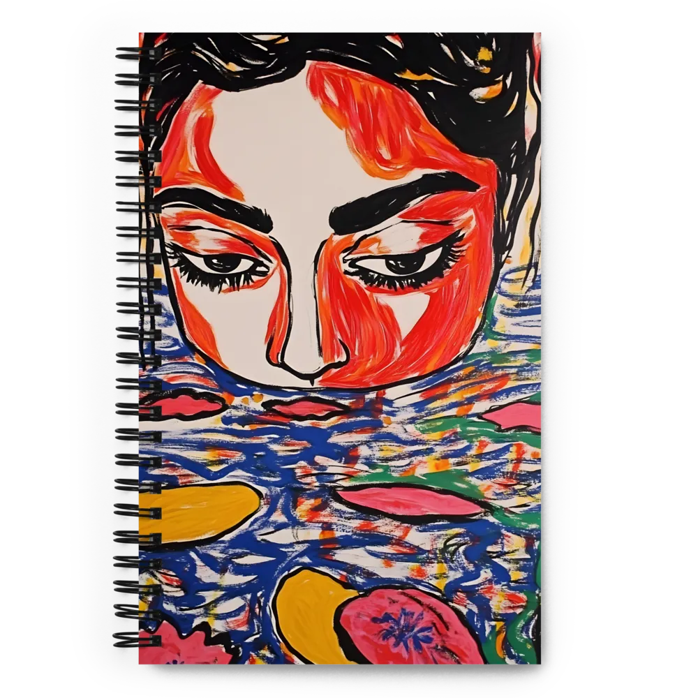 Expressive Face in Water 
 Spiral Notebook | 140 pages