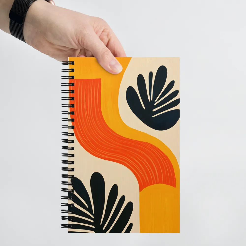 Warm Mid-Century Abstraction 
 Spiral Notebook | 140 pages