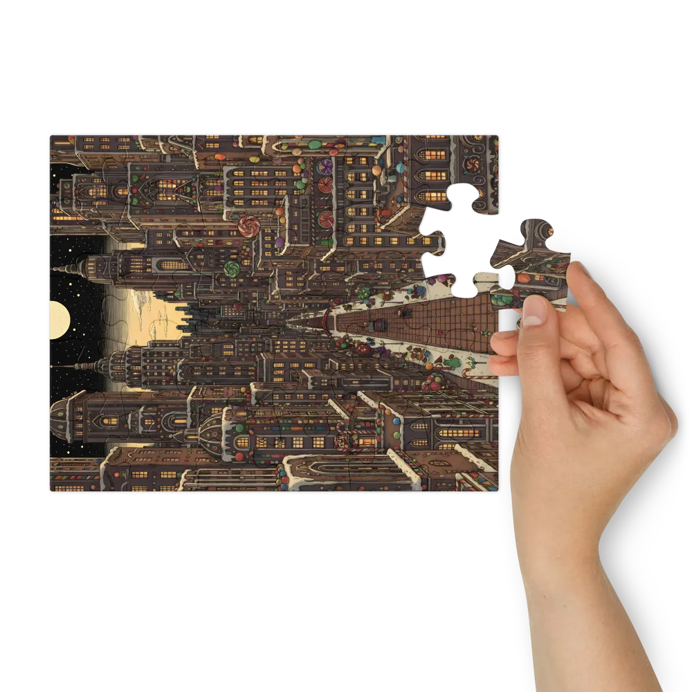 Gingerbread City 
 Jigsaw Puzzle in Tin Box