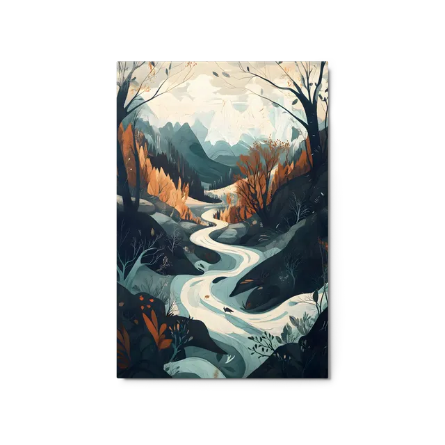 Autumn River Flow | Art Print