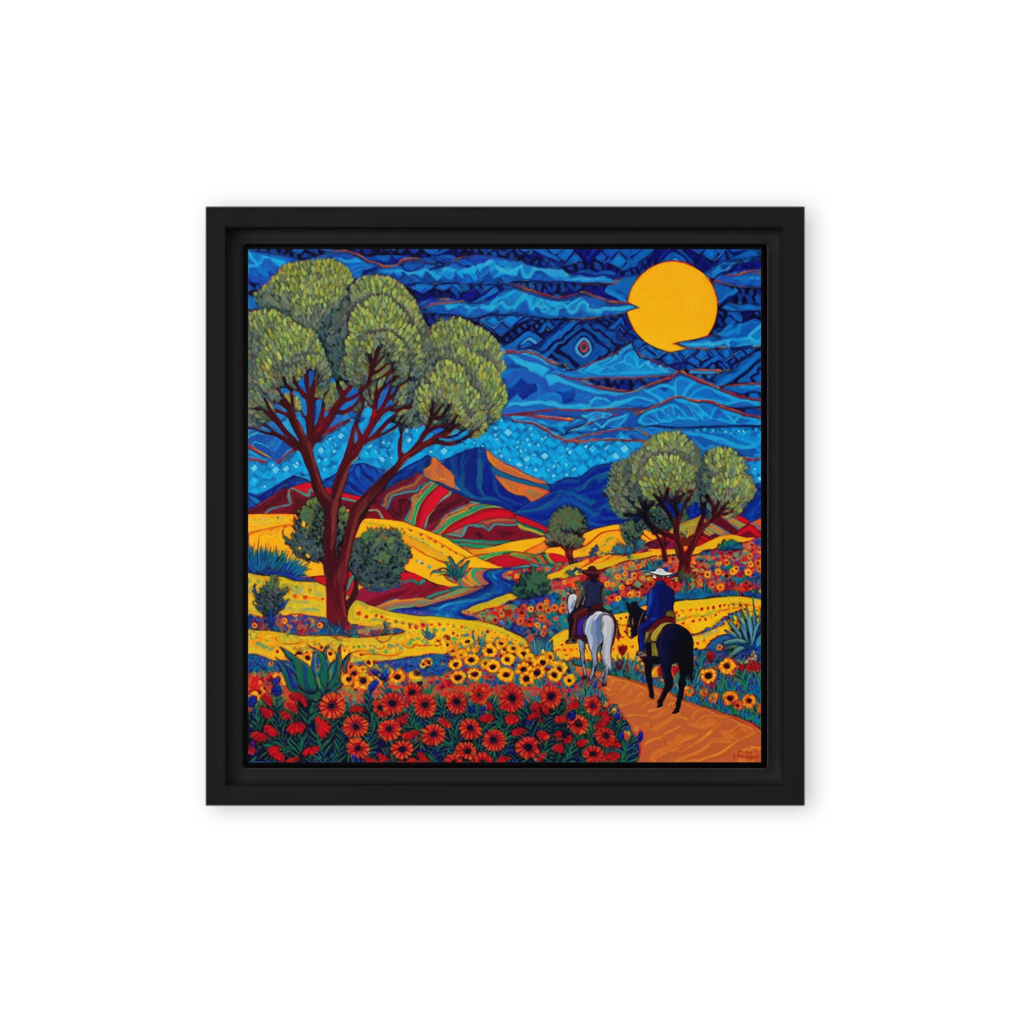 Riders Through a Vibrant Landscape