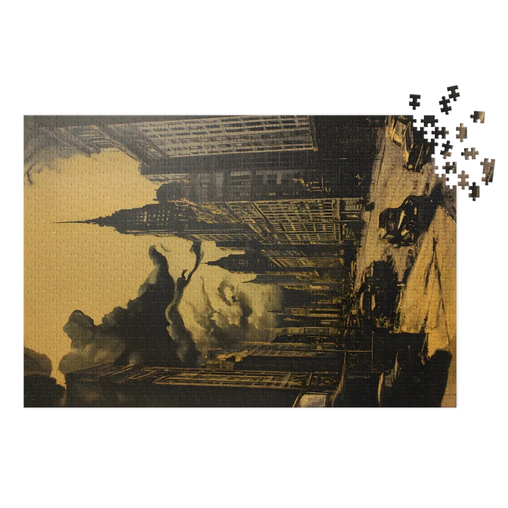 Metropolis Noir 
 Jigsaw Puzzle in Tin Box