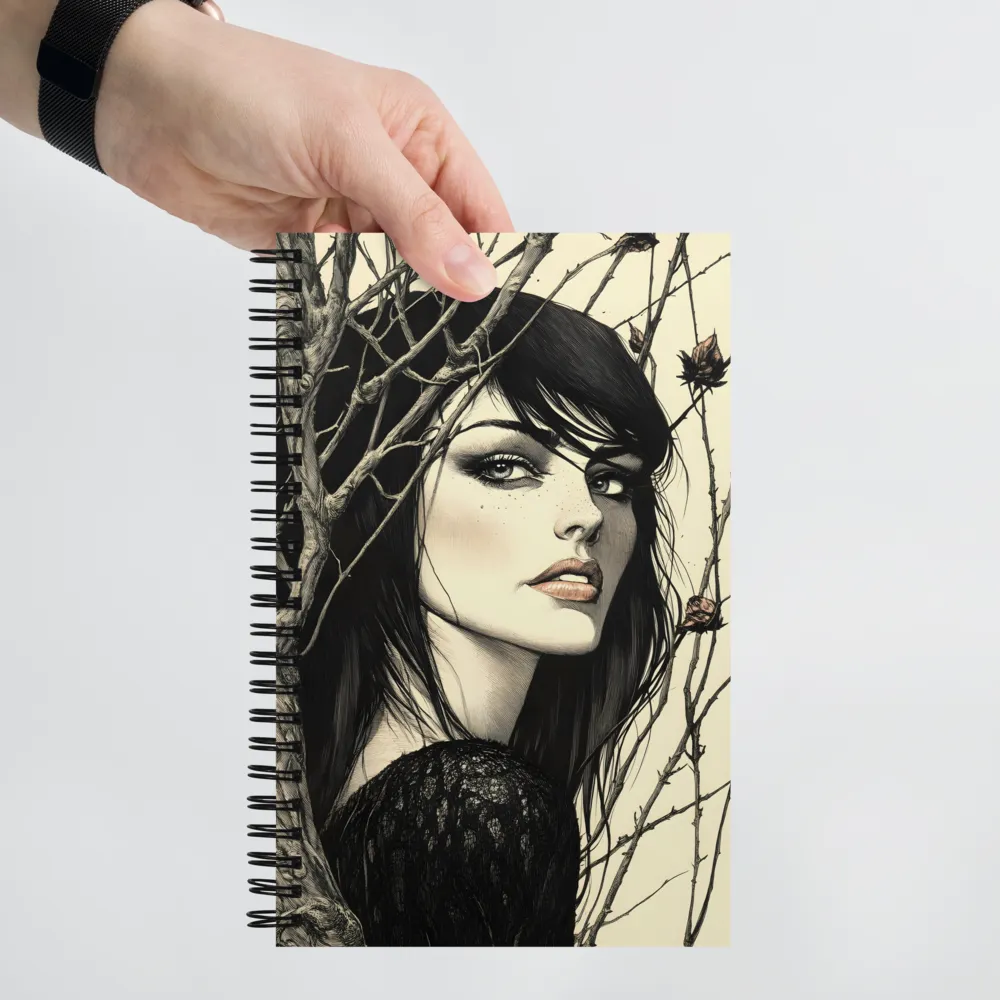 Ethereal Woman in Thorns 
 Spiral Notebook | 140 pages