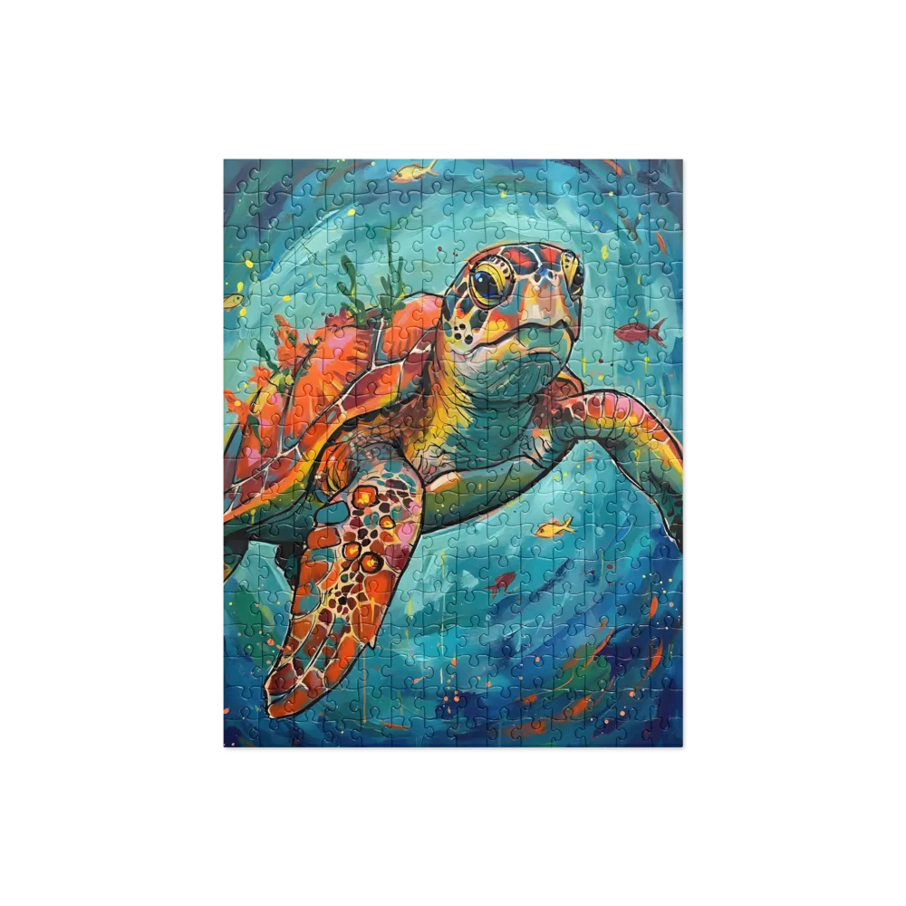 Oceanic Kaleidoscope Turtle 
 Jigsaw Puzzle
