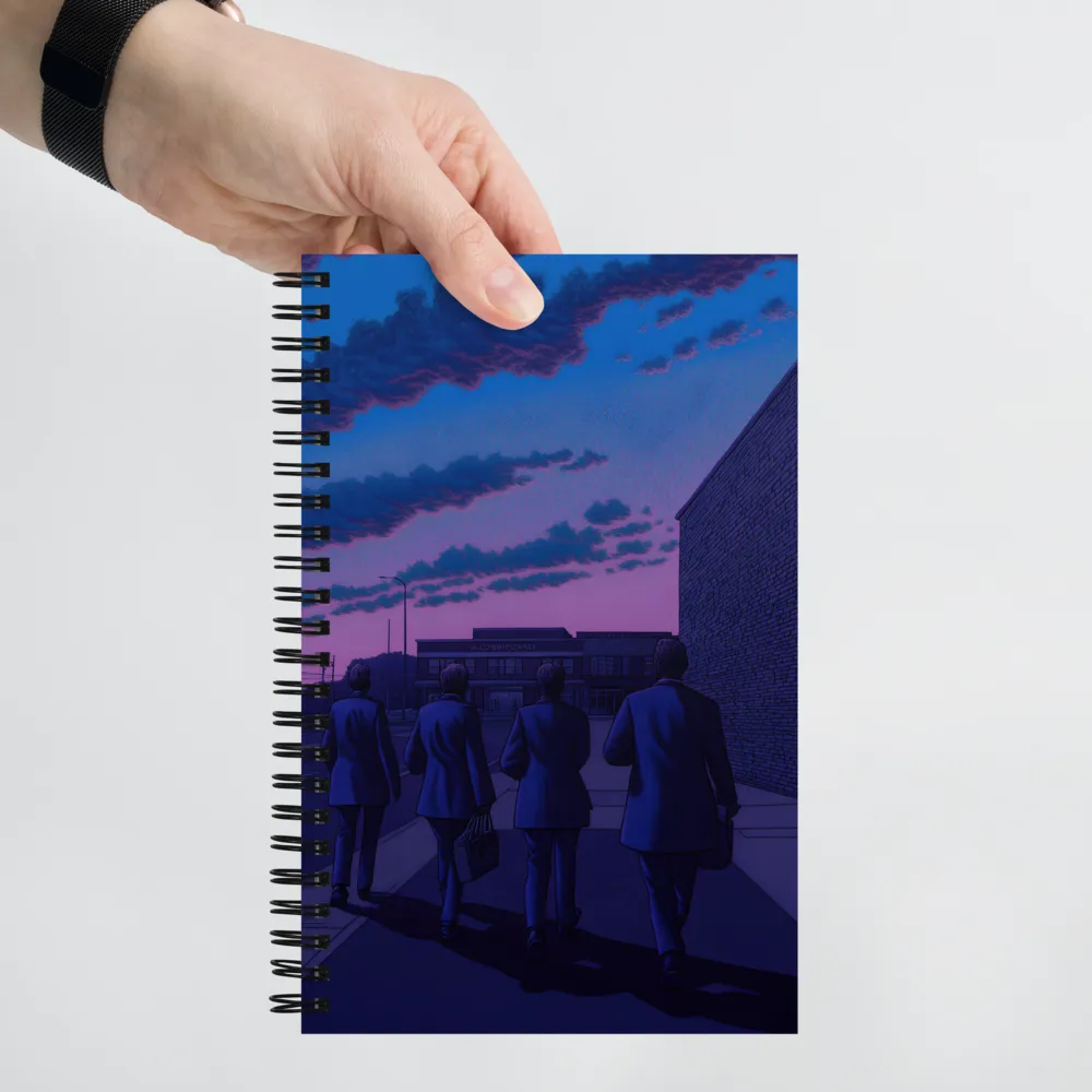 Neon Noir Evening Stroll 
 Spiral Notebook | 140 pages