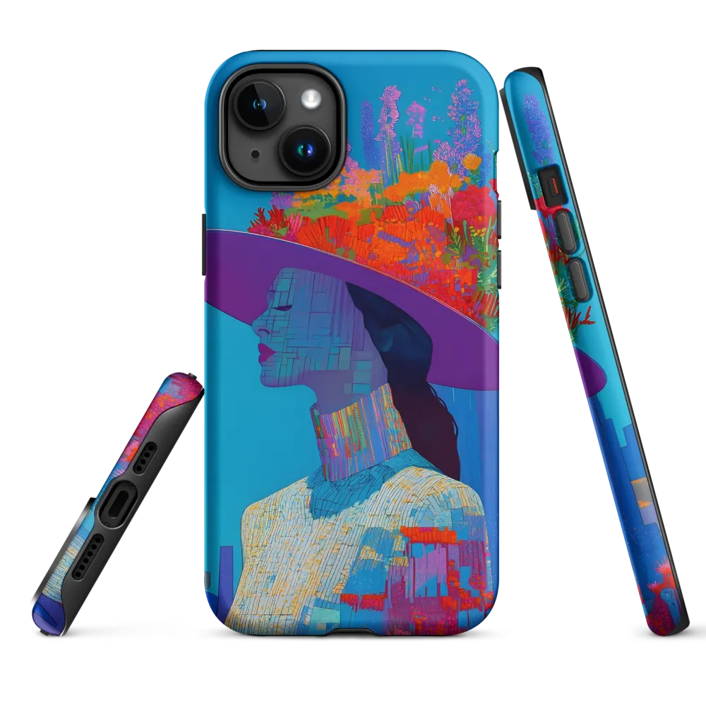Woman with Floral Hat | Phone Case