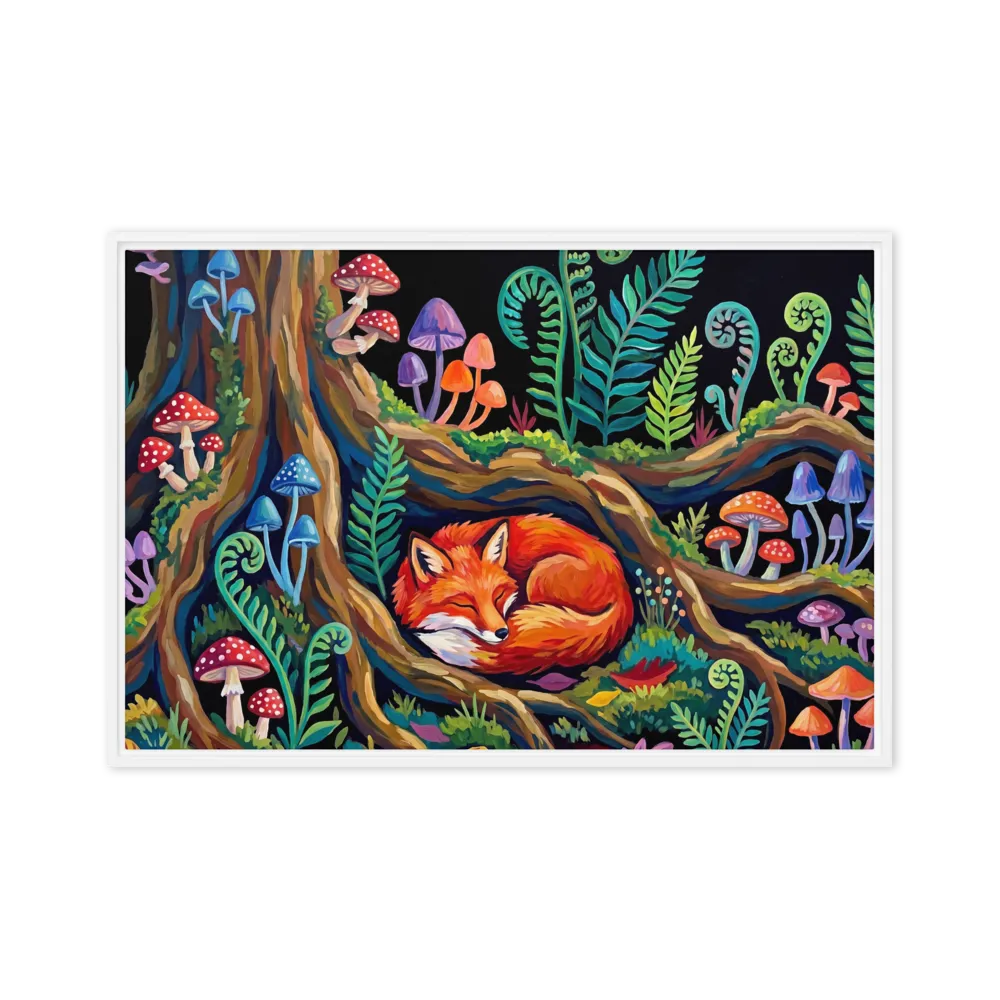 Sleeping Fox in Whimsical Forest | Art Print