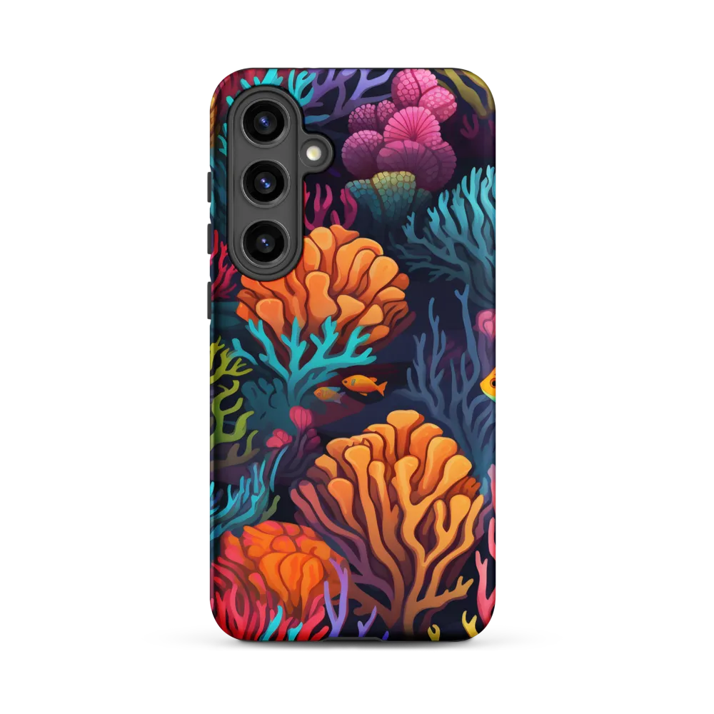 Colorful Coral Reef and Fish Illustration | Phone Case
