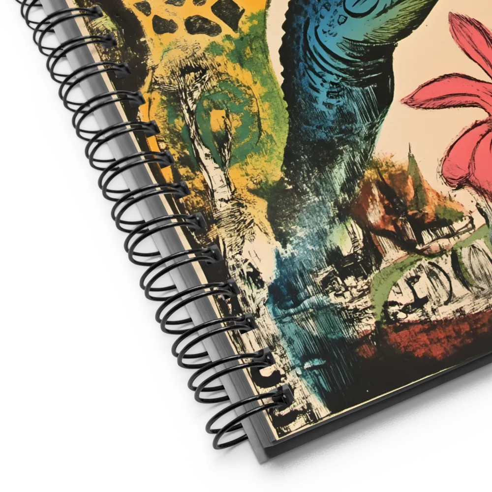 Surreal Dino Blossom 
 Spiral Notebook | 140 pages