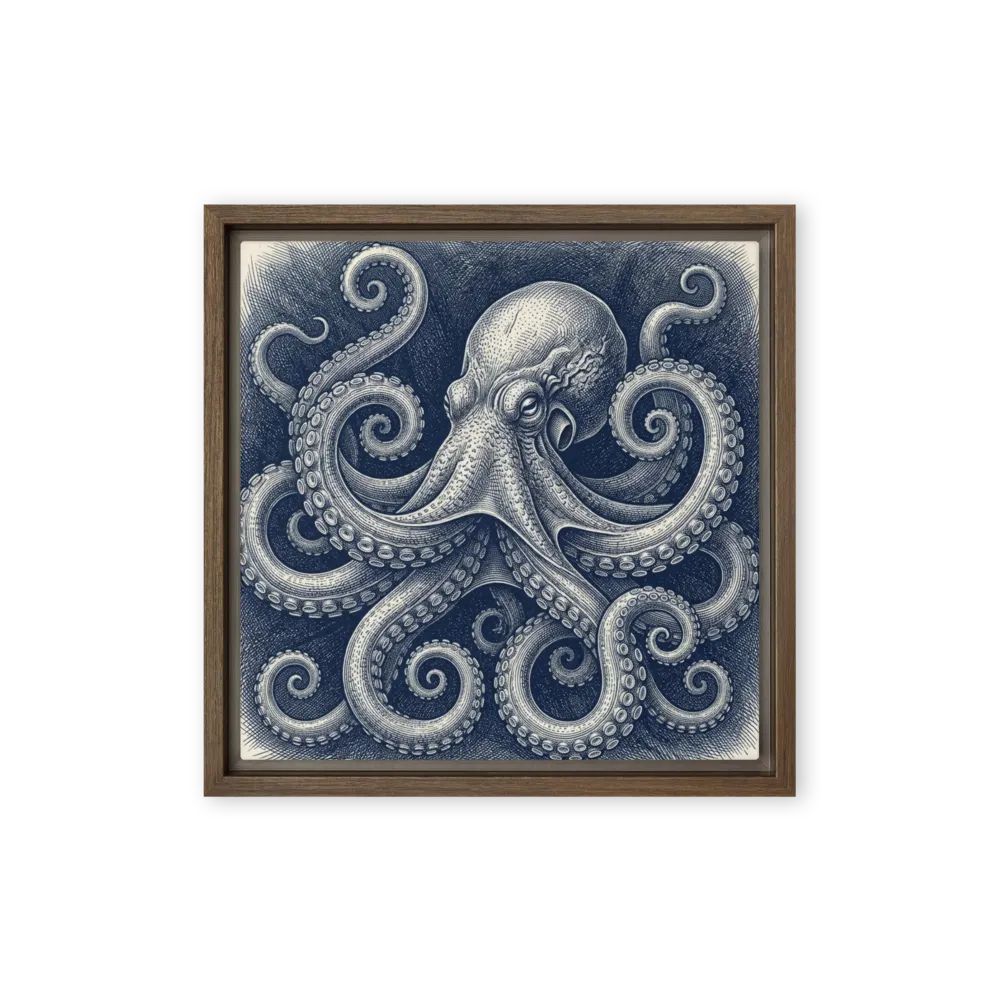 The Kraken's Embrace 
 Poster with Black Frame | 14″x 14″