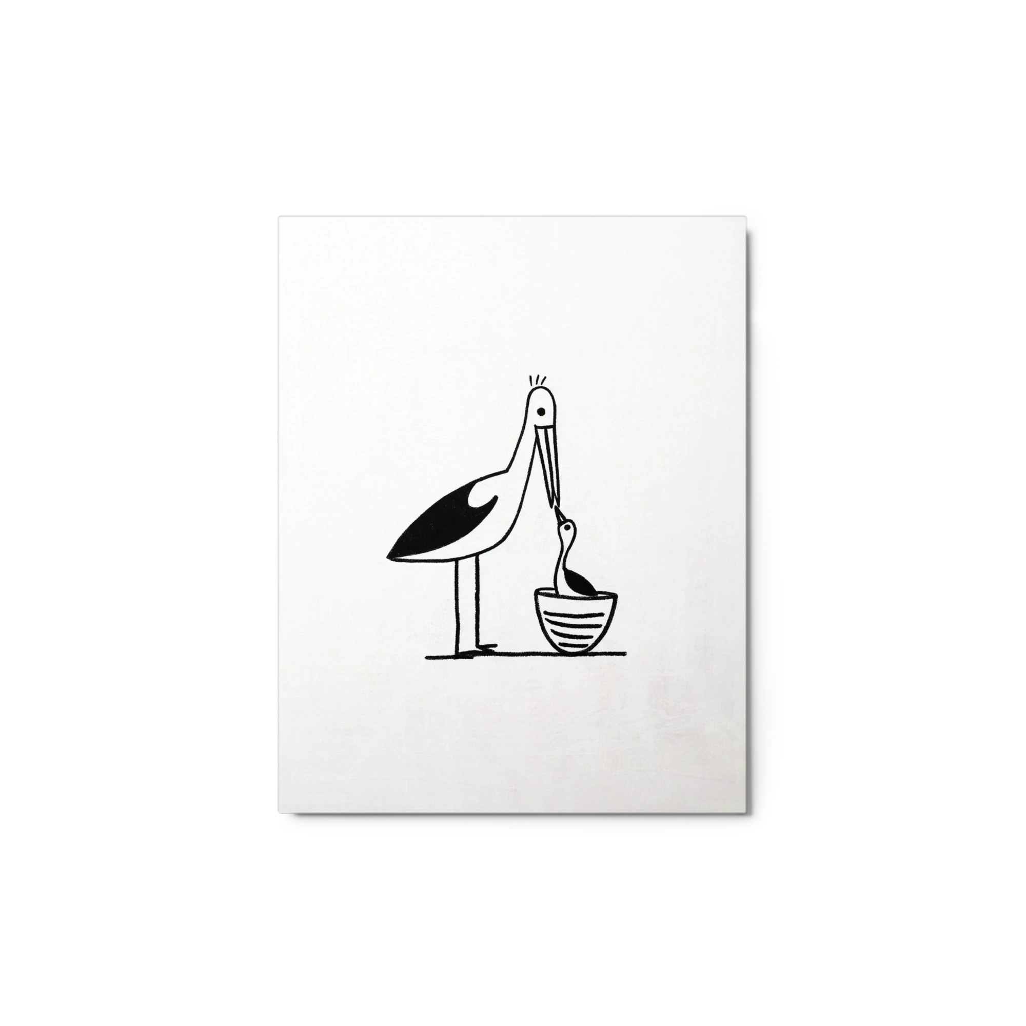 Stork Feeding Baby