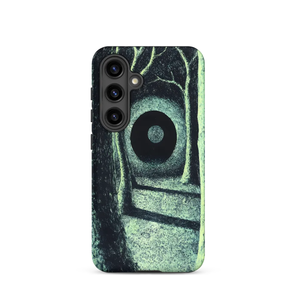 Surreal Forest Scene with Black Circle | Phone Case