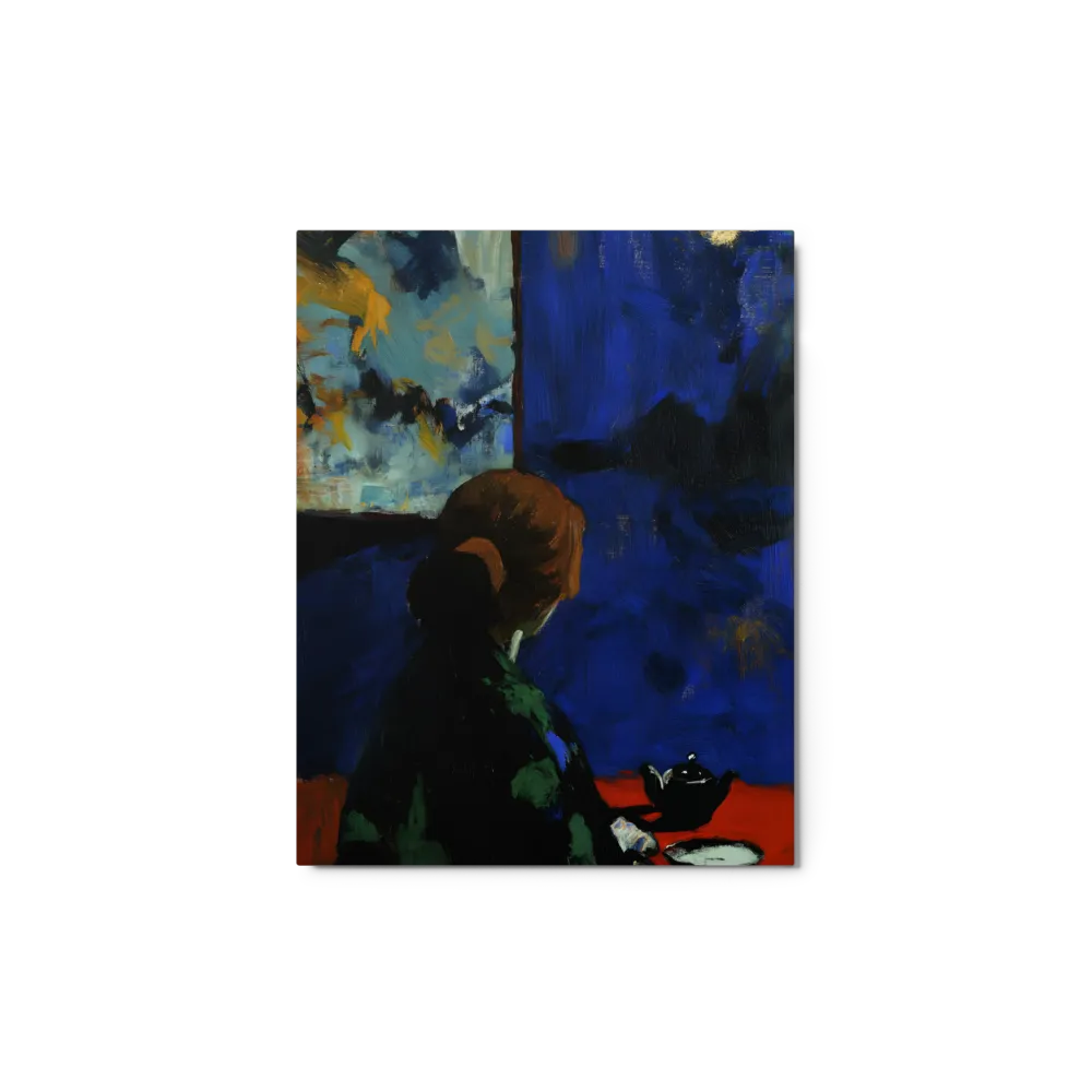 Night Window Contemplation 
 Canvas | 30″x 30″