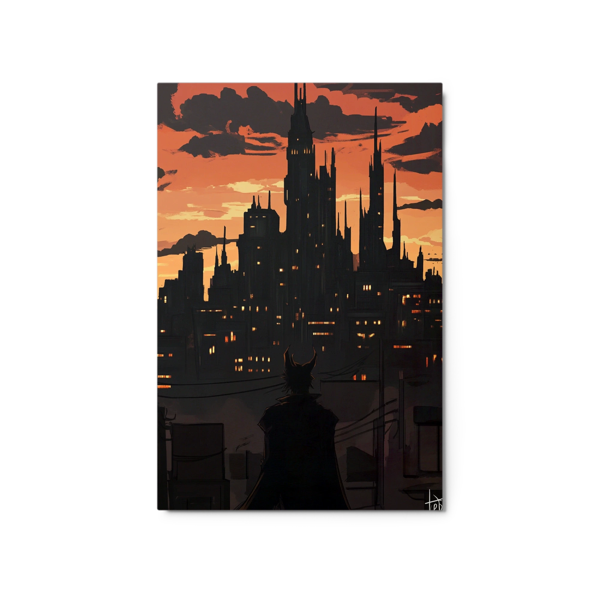 Cityscape Silhouette at Sunset
