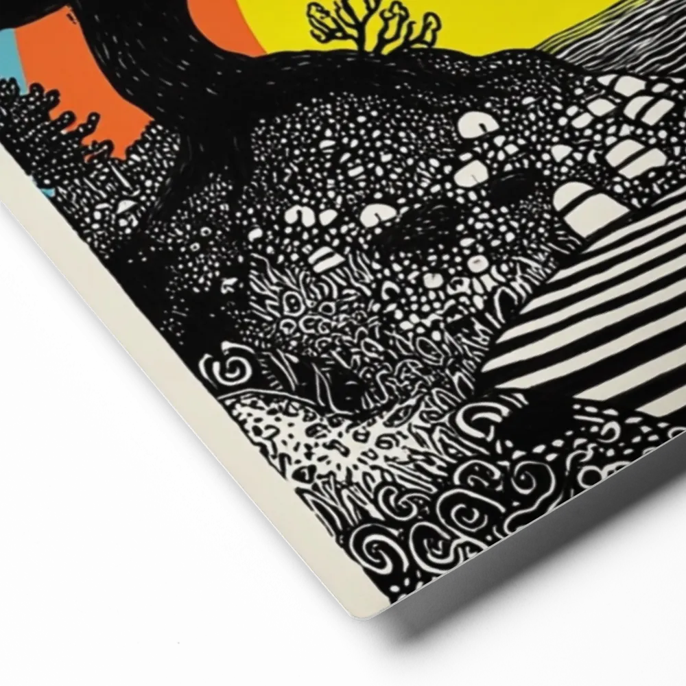 Sunset Over Patterned River | Art Print
