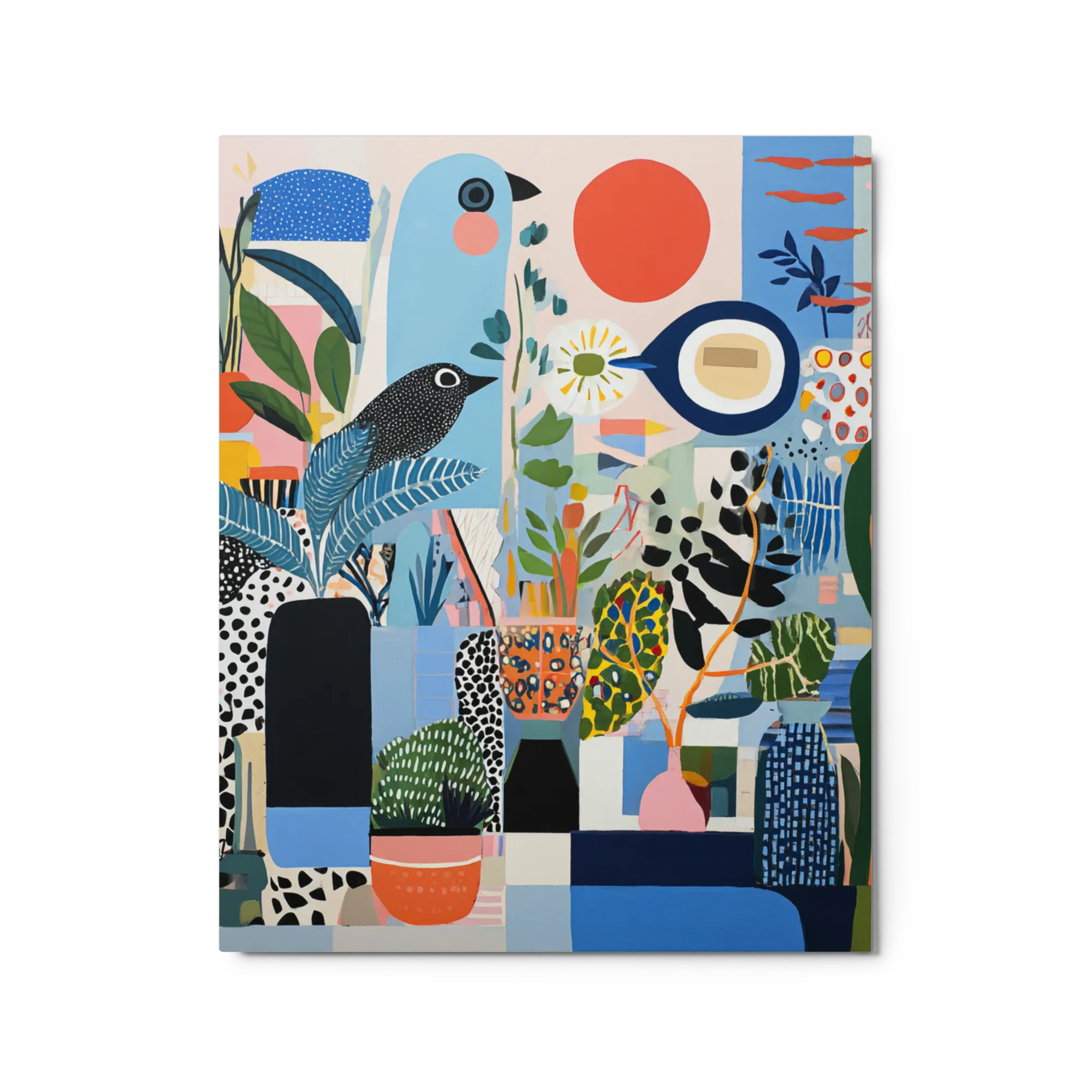 Tropical Birds and Botanical Collage