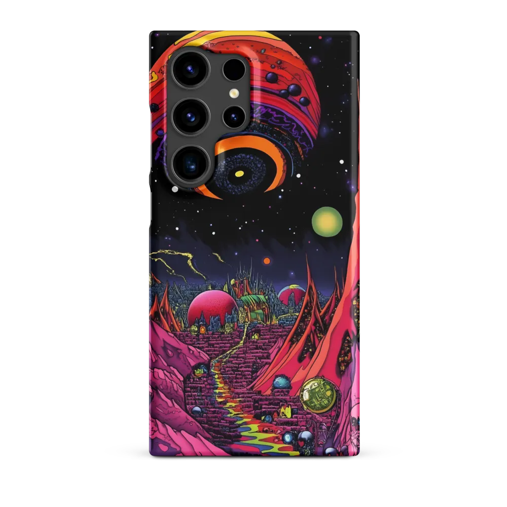 Surreal Alien Landscape with Colorful Planets | Phone Case