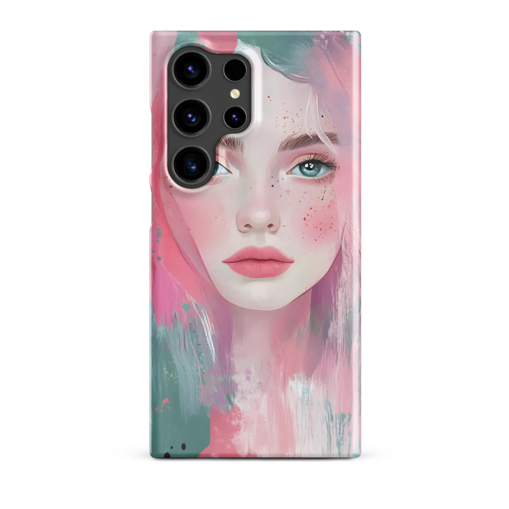 Portrait of a Woman in Pink and Green | Phone Case