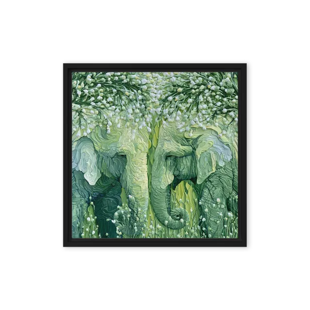 Verdant Elephants | Art Print