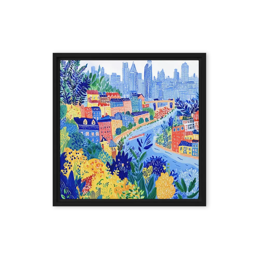 Riverfront Harmony 
 Metal Print | 12″x 12″
