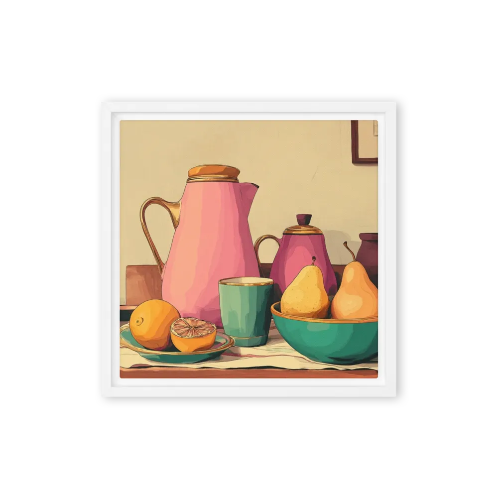Pastel Still Life 
 Poster with Black Frame | 14″x 14″