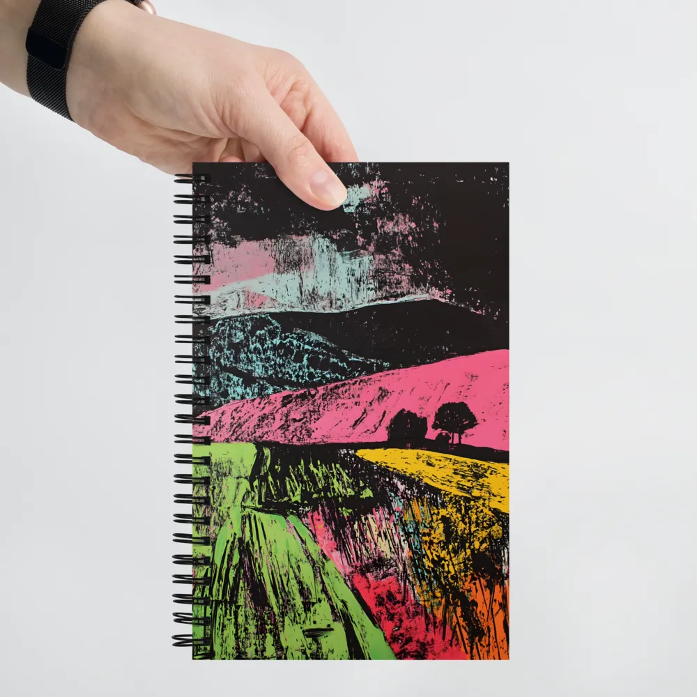 Neon Hills and Fields 
 Spiral Notebook | 140 pages