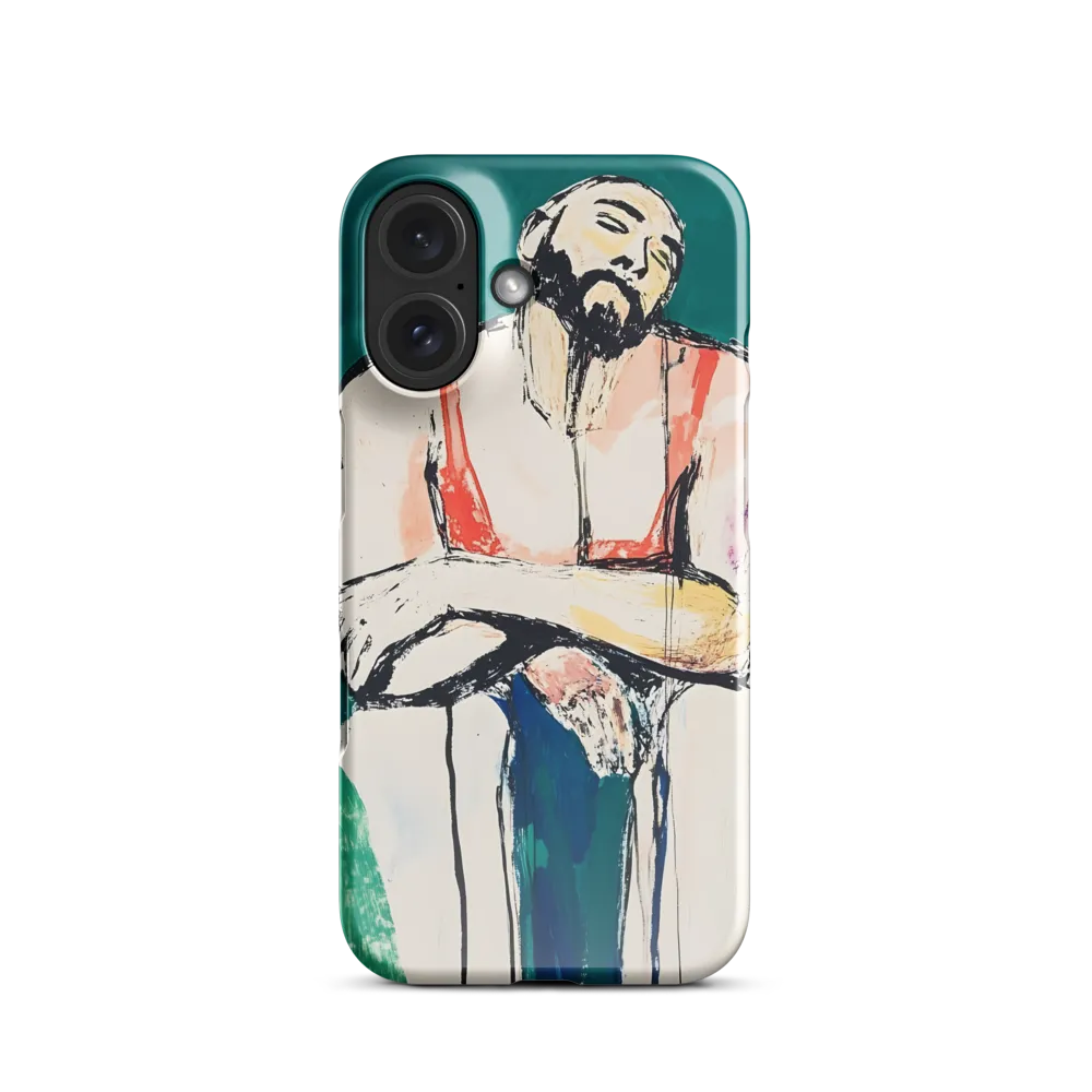 Pensive Man Portrait 
 iPhone 15 Pro | Snap Case