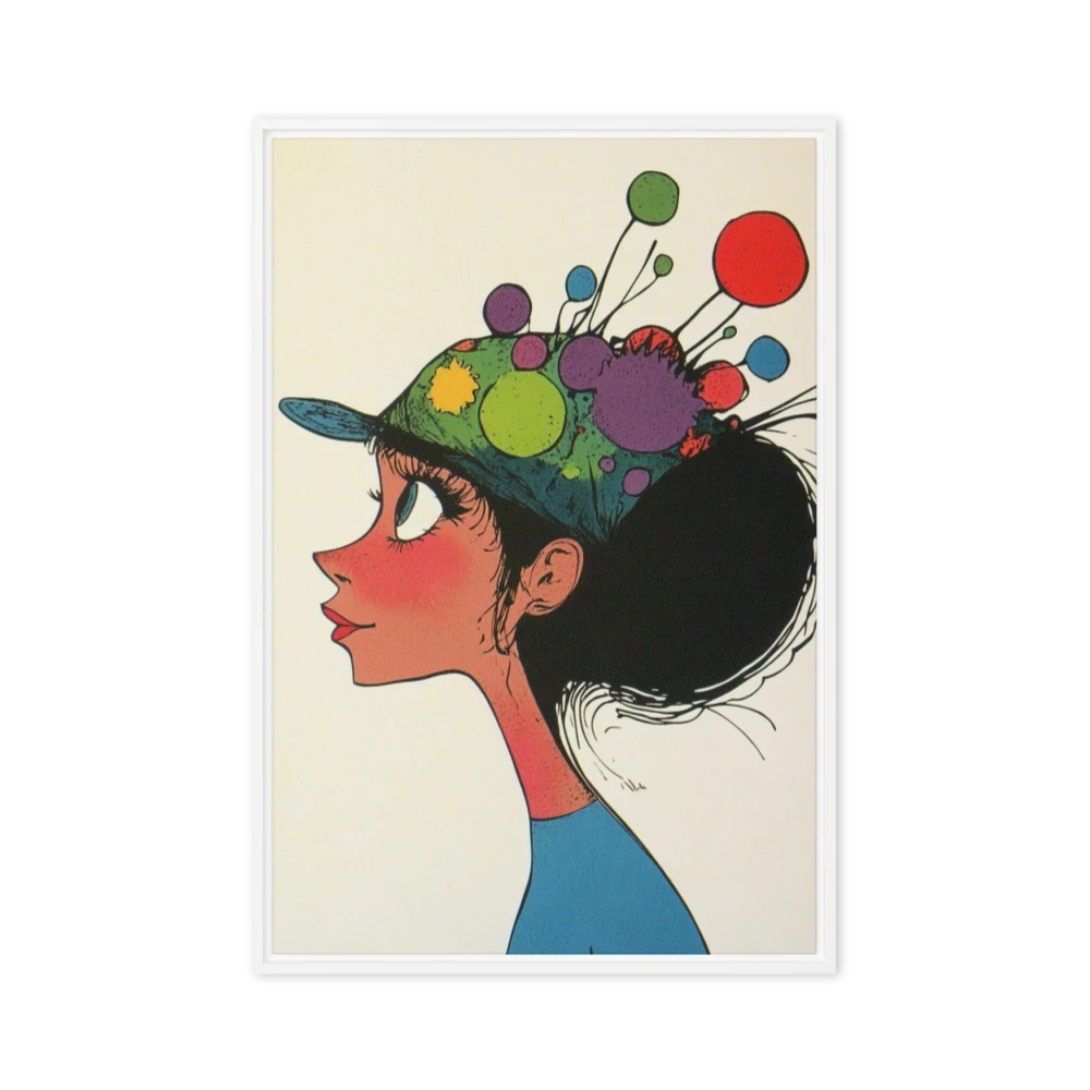 Colorful Cap Girl Illustration