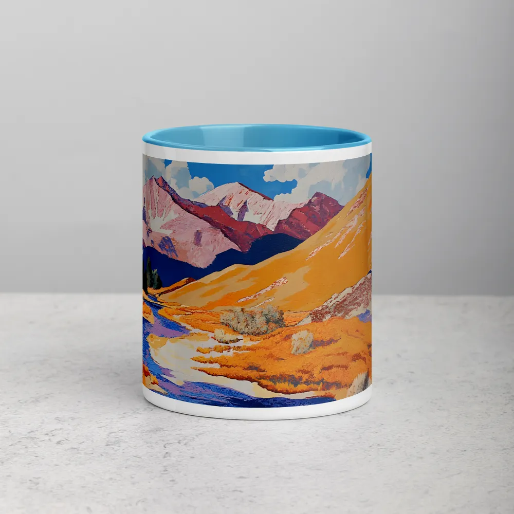 Golden Valley River 
 Mug with Blue inside