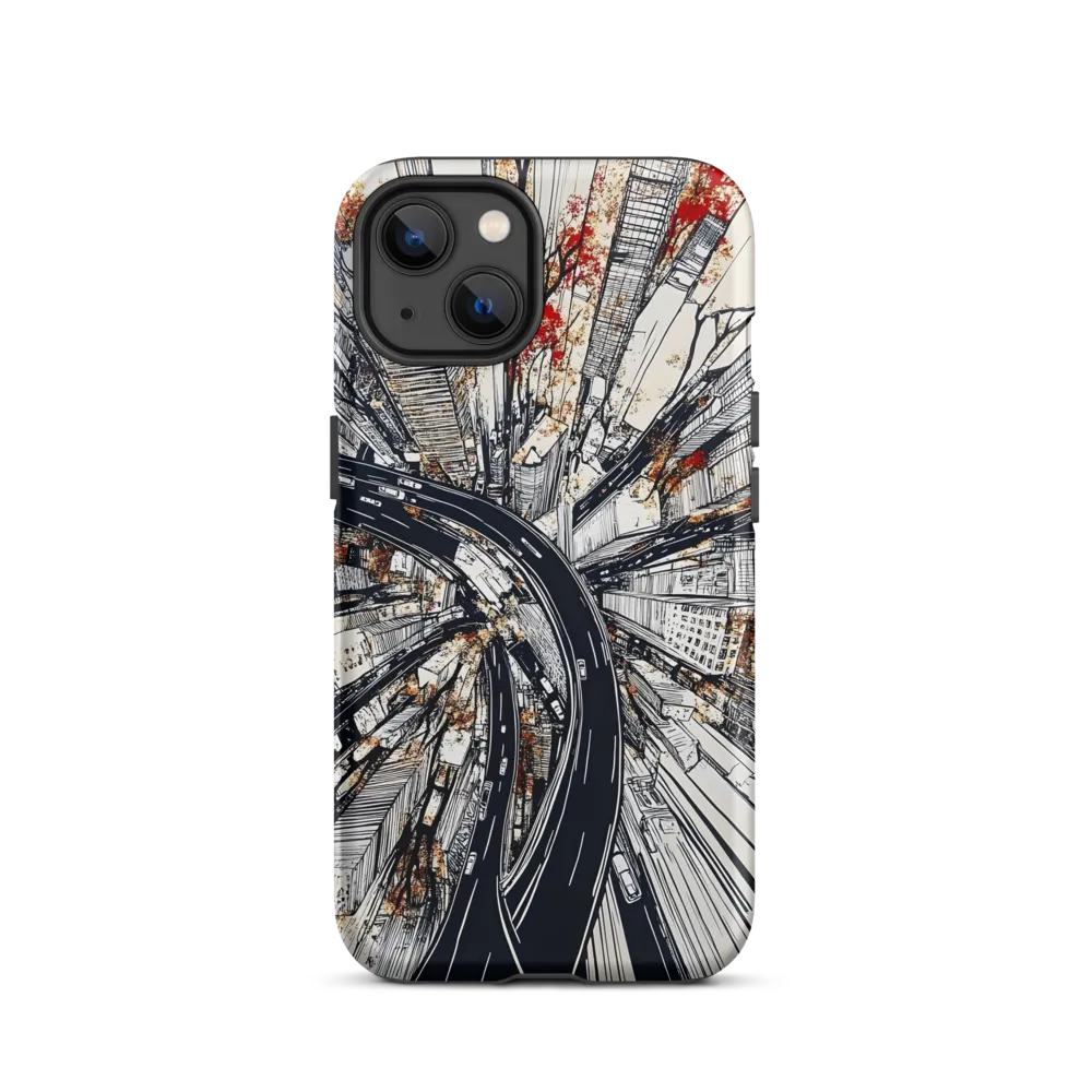 Dynamic Cityscape with Winding Highway | Phone Case