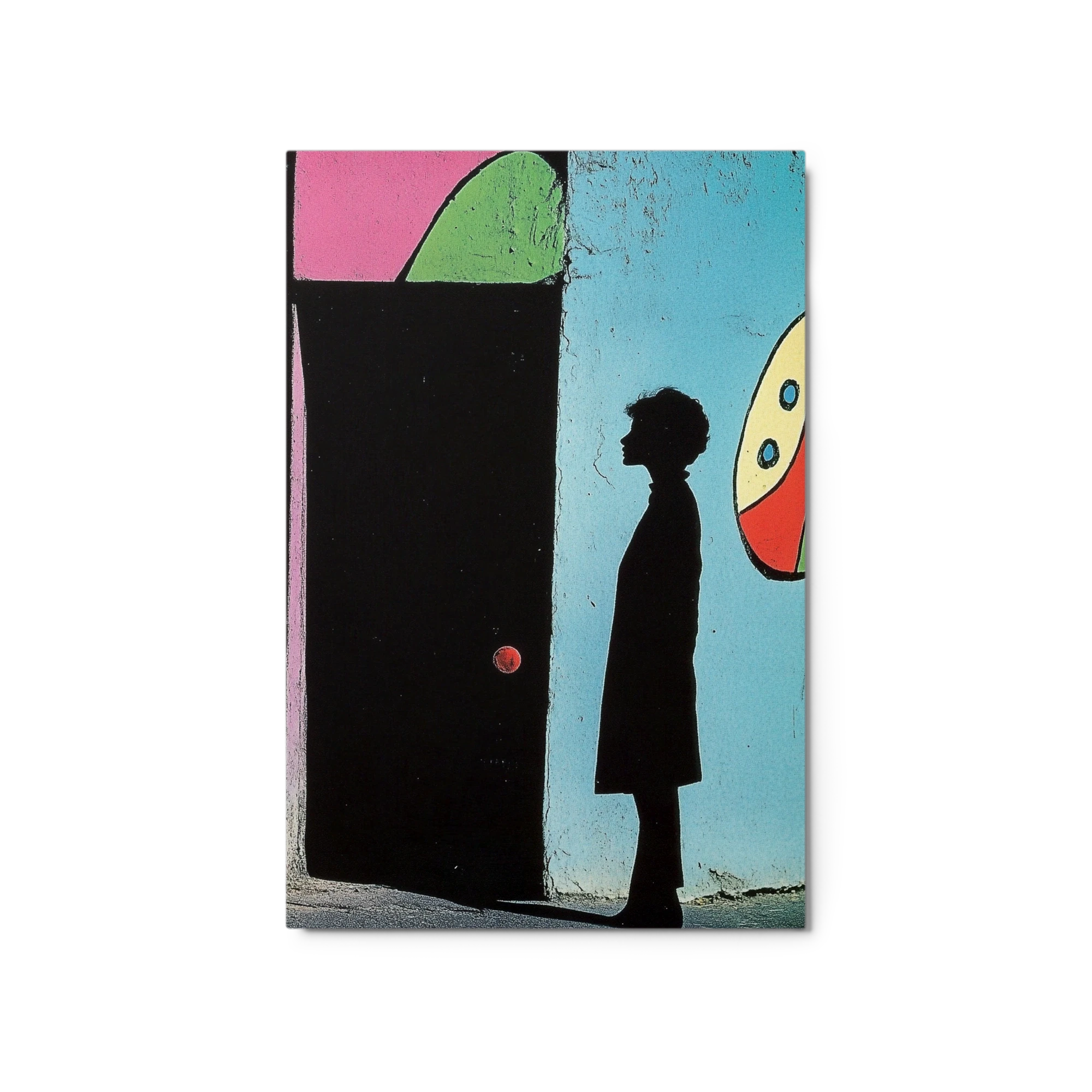 Silhouette Against Colorful Wall