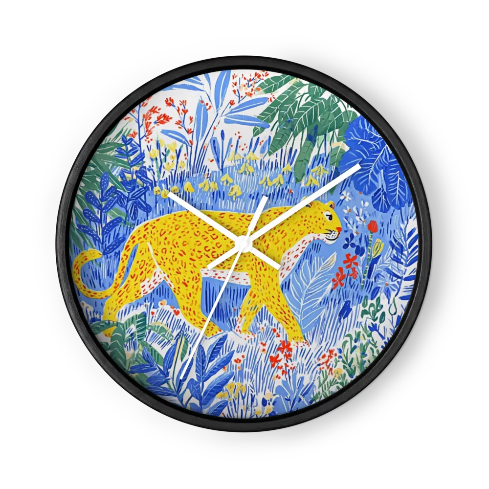 Golden Leopard in the Jungle | Wall Clock