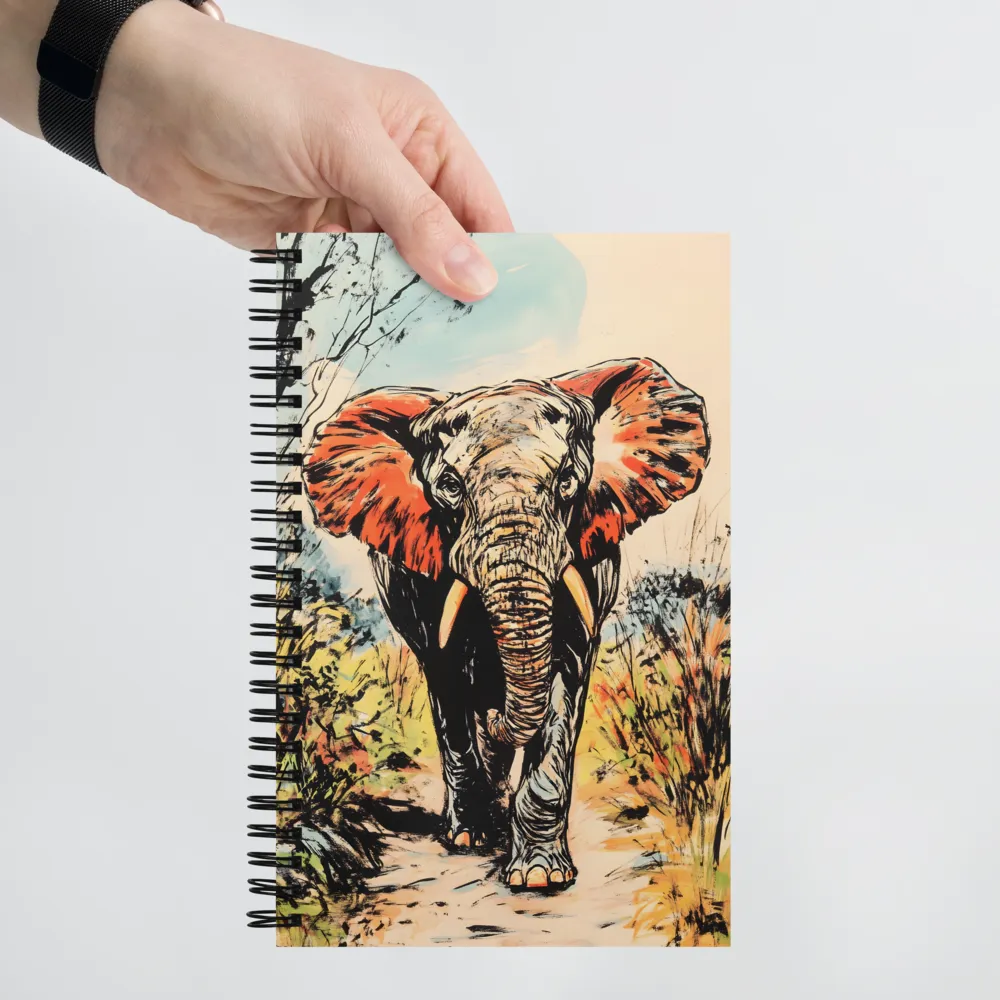 African Elephant Graphic Art 
 Spiral Notebook | 140 pages