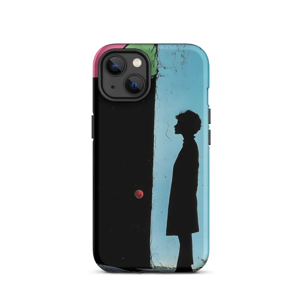 Silhouette Against Colorful Wall | Phone Case