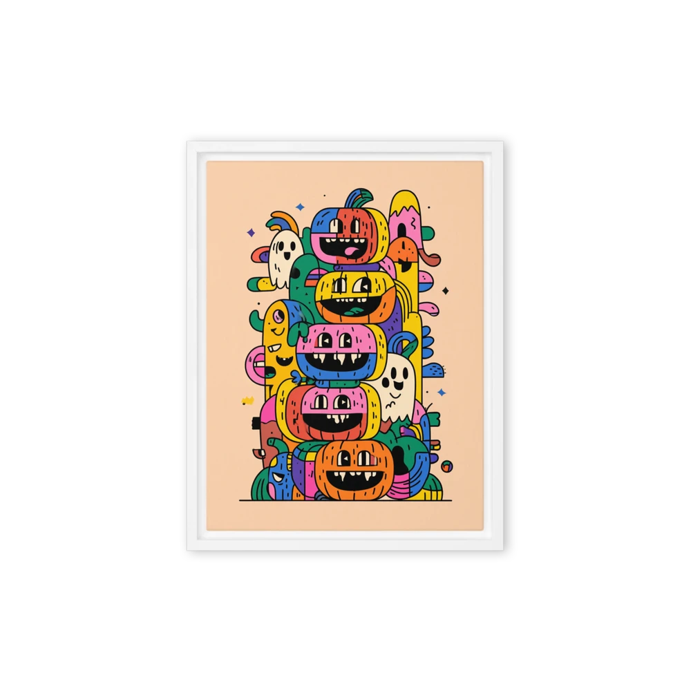Stacked Halloween Doodles | Art Print