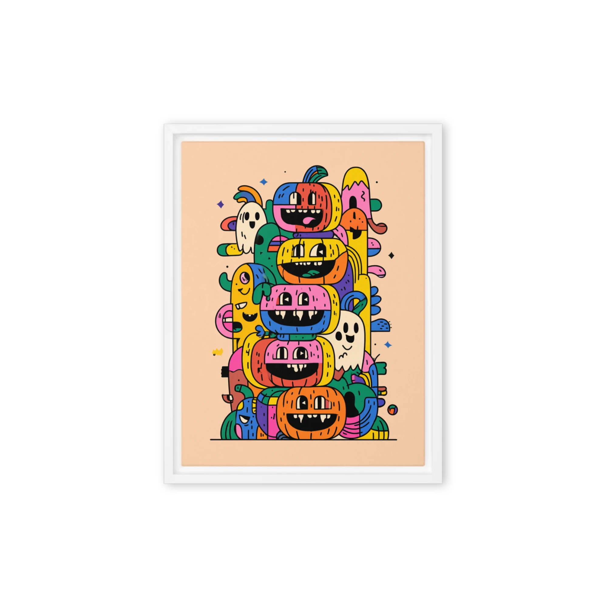 Stacked Halloween Doodles | Art Print