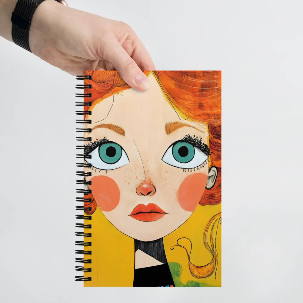 Expressive Redhead Portrait 
 Spiral Notebook | 140 pages