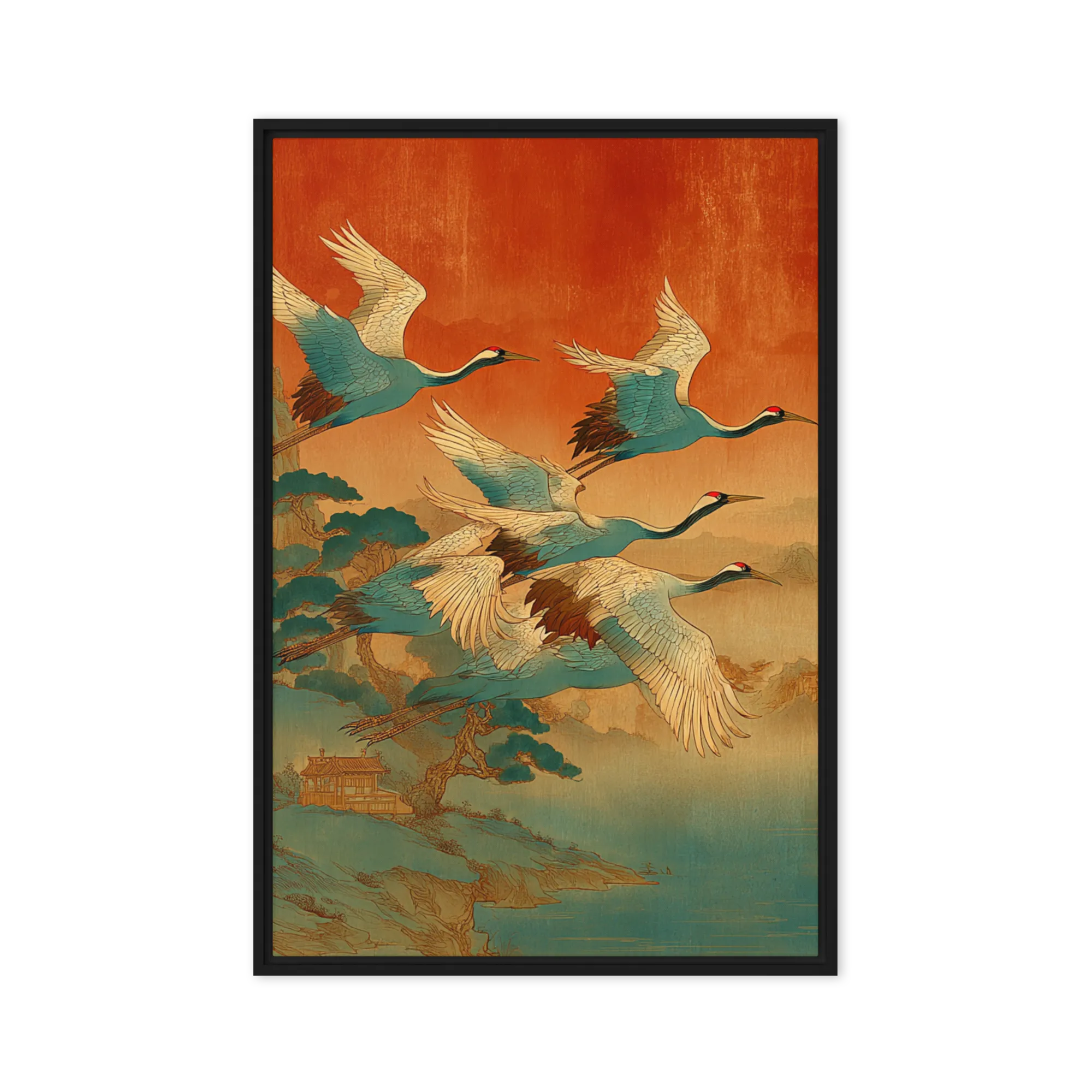 The Evening Tea Ritual — Tang dynasty mural revival