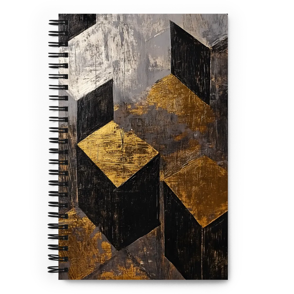 Gilded Cube Geometry 
 Spiral Notebook | 140 pages