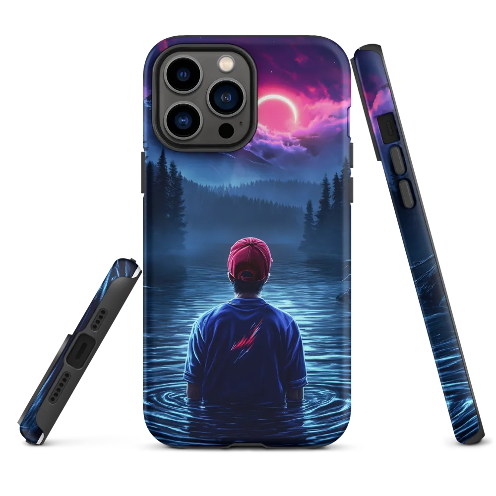 Surreal Landscape with Person in Water | Phone Case