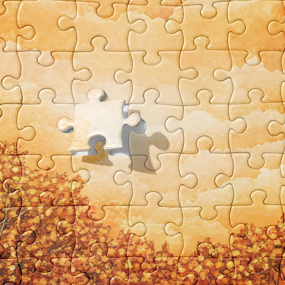 Golden Sunset Mosaic 
 Jigsaw Puzzle