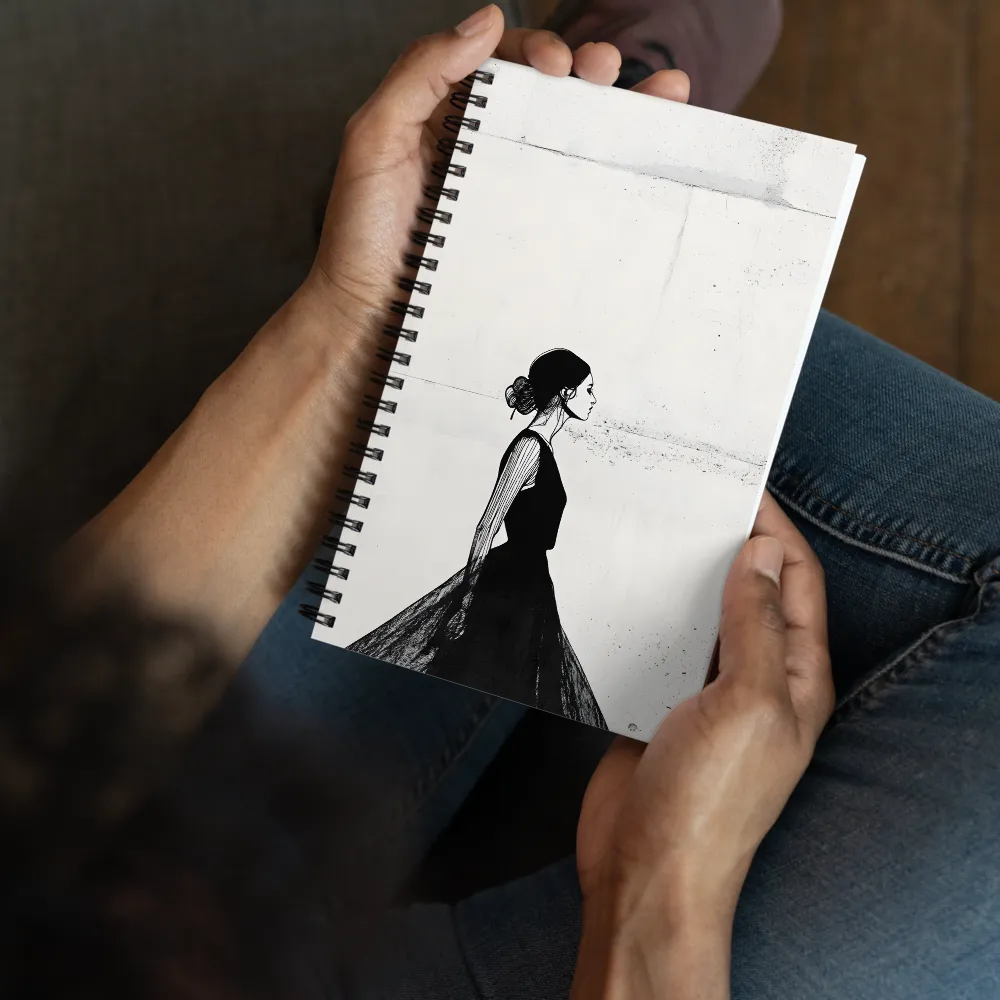 Elegant Profile Illustration 
 Spiral Notebook | 140 pages