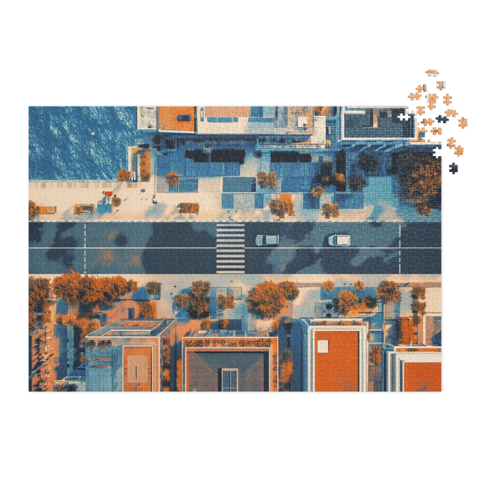 Serenidade Costeira Urbana 
 Puzzle em caixa de metal