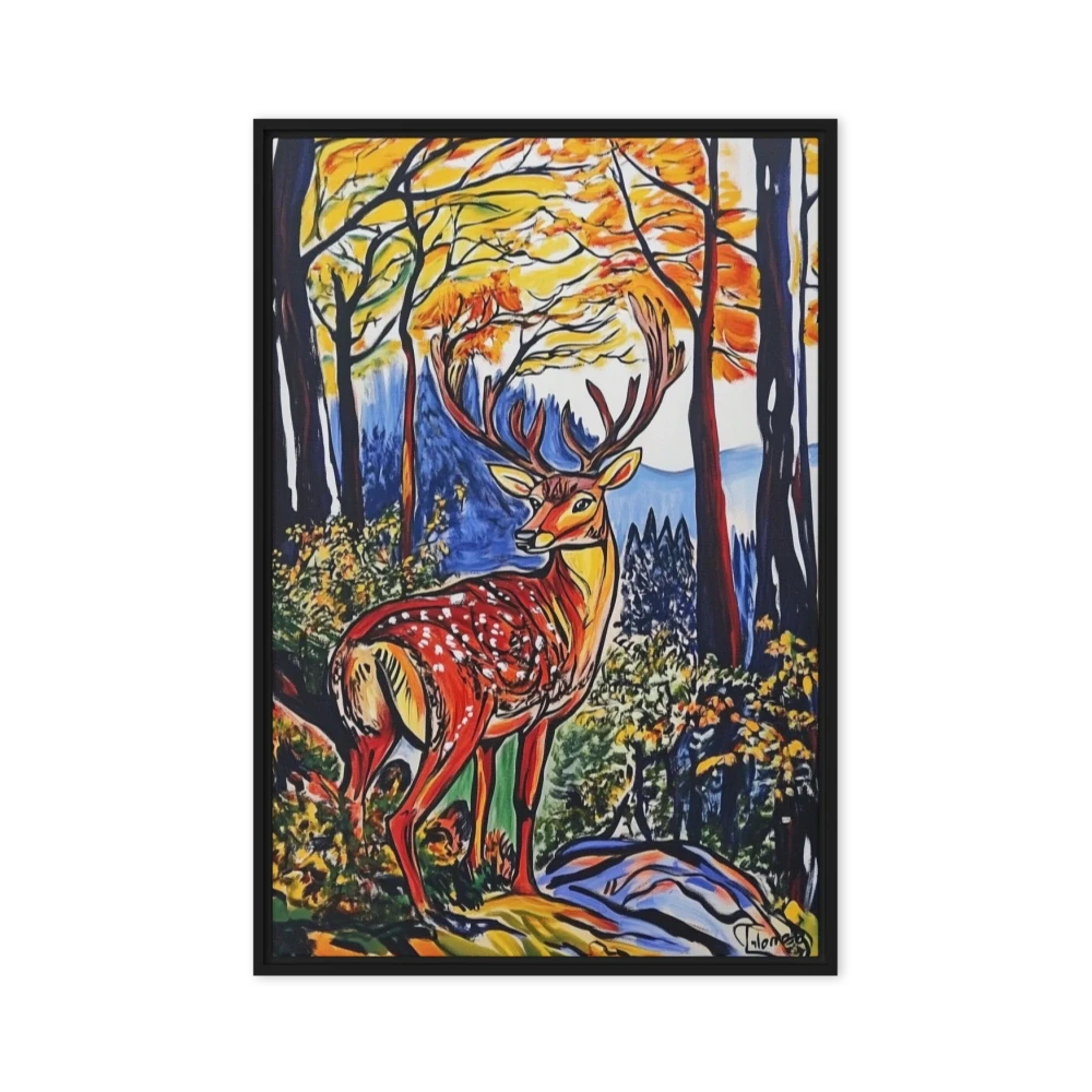 Autumn Stag in Forest | Art Print