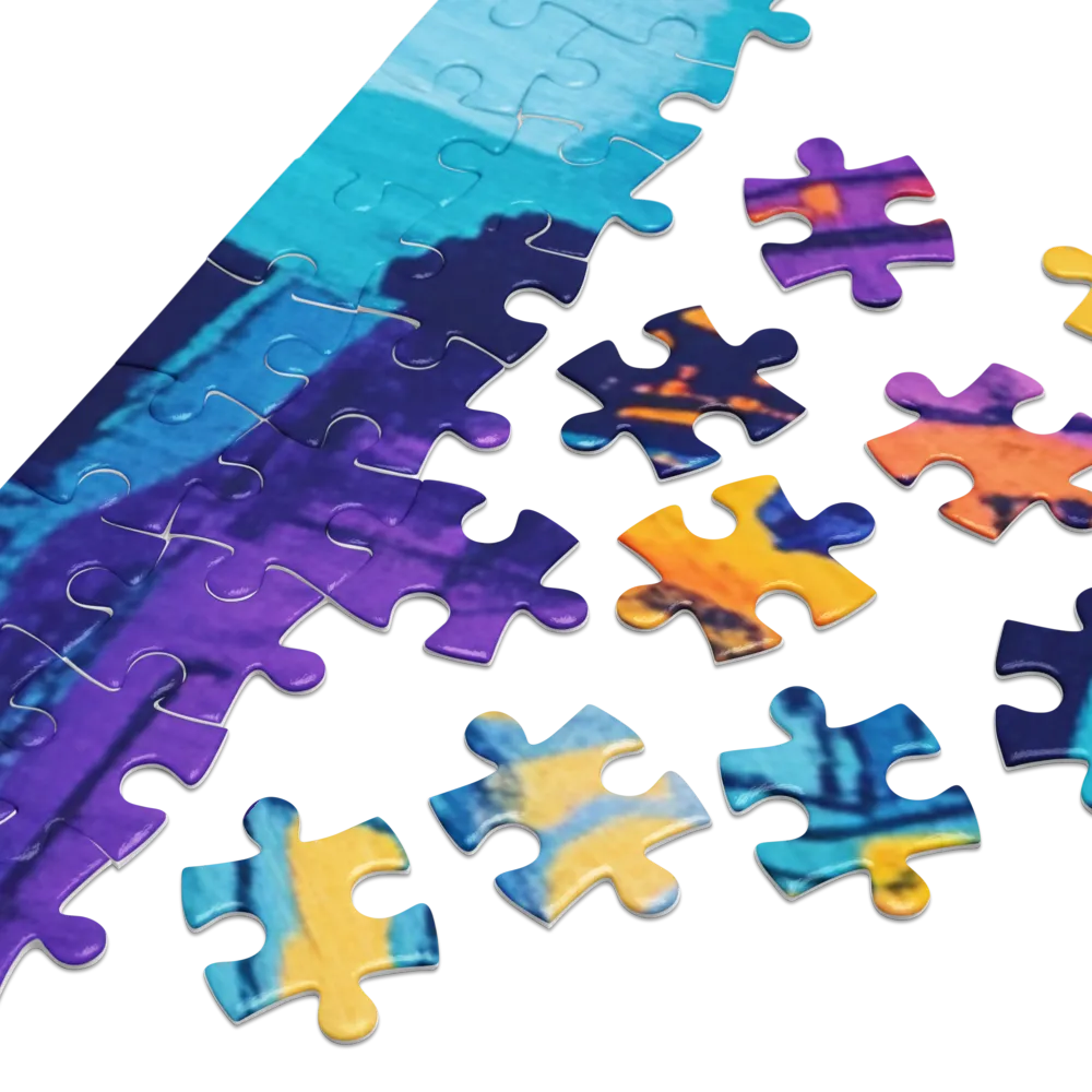 Vibrant Cityscape in Acrylic | Jigsaw Puzzle (252/520 pieces)