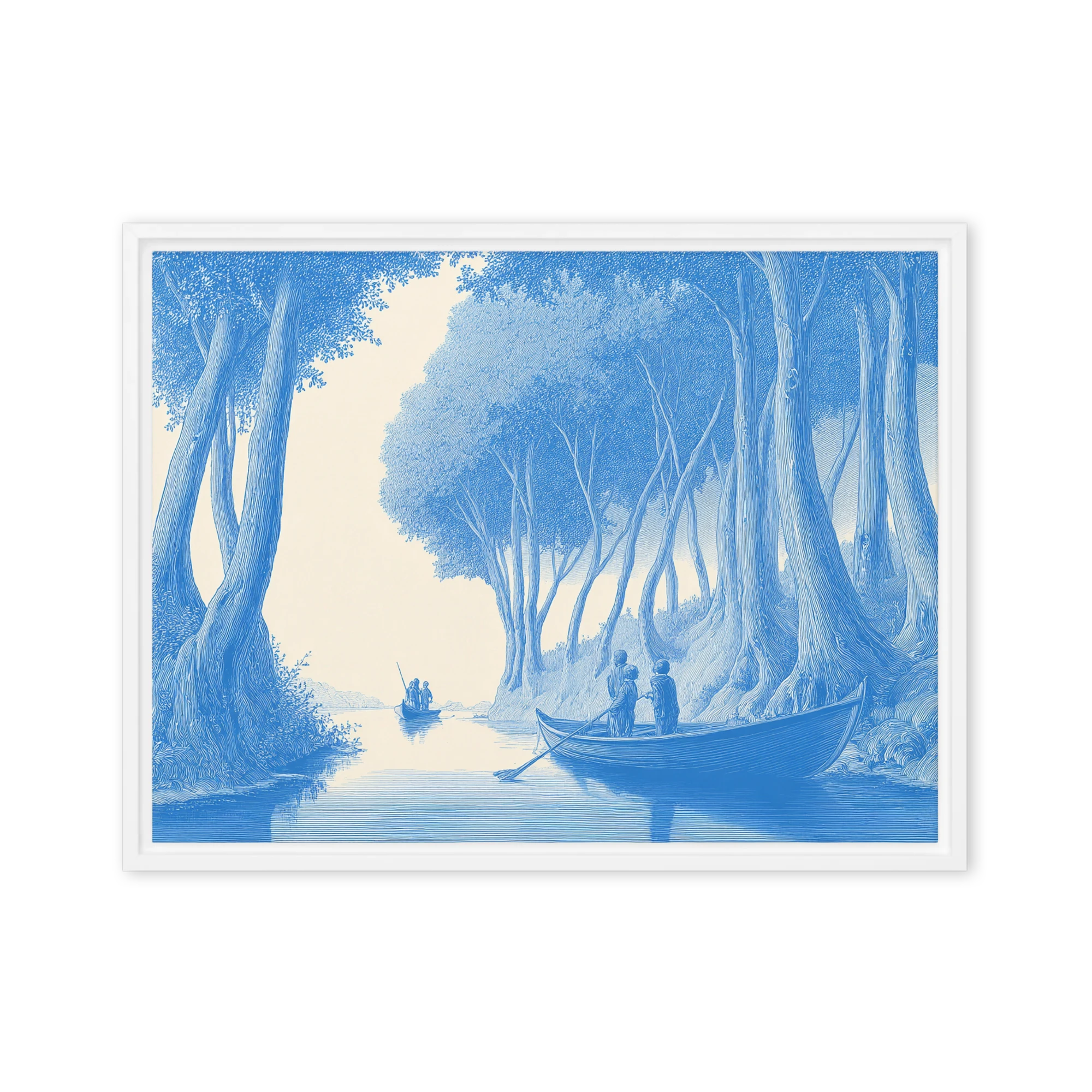 Serene River Engraving | Art Print
