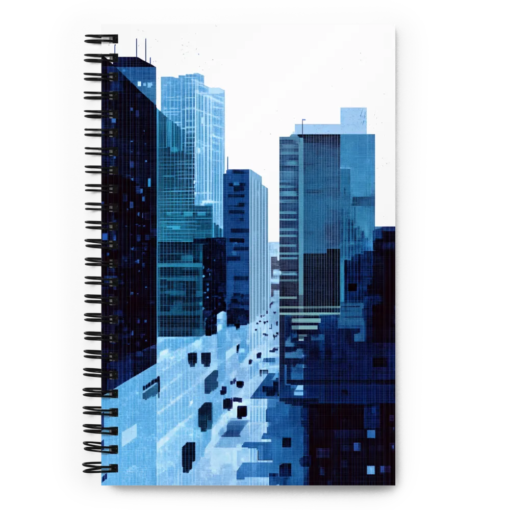 Urban Blue Abstraction 
 Spiral Notebook | 140 pages