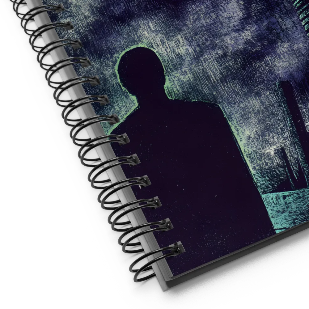 Solitary Figure, Dystopian Moon 
 Spiral Notebook | 140 pages