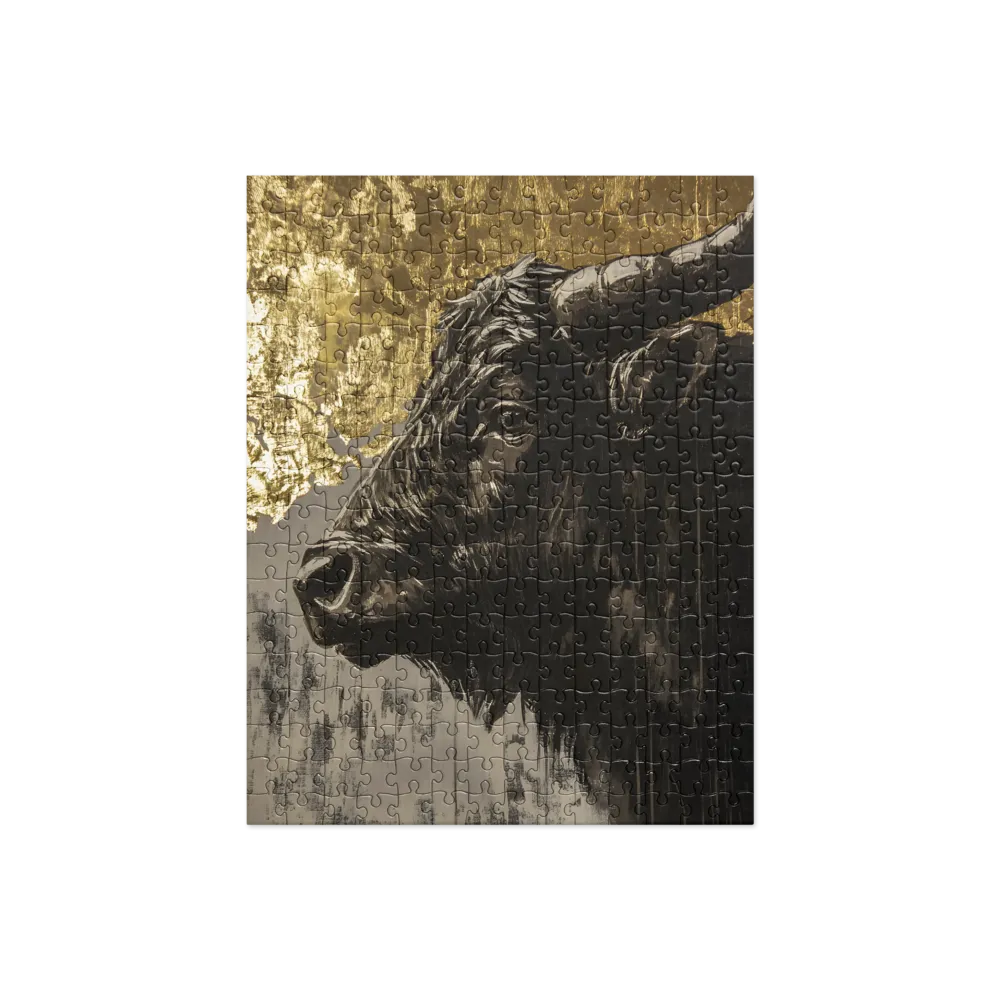 Golden Horned Bull 
 Jigsaw Puzzle