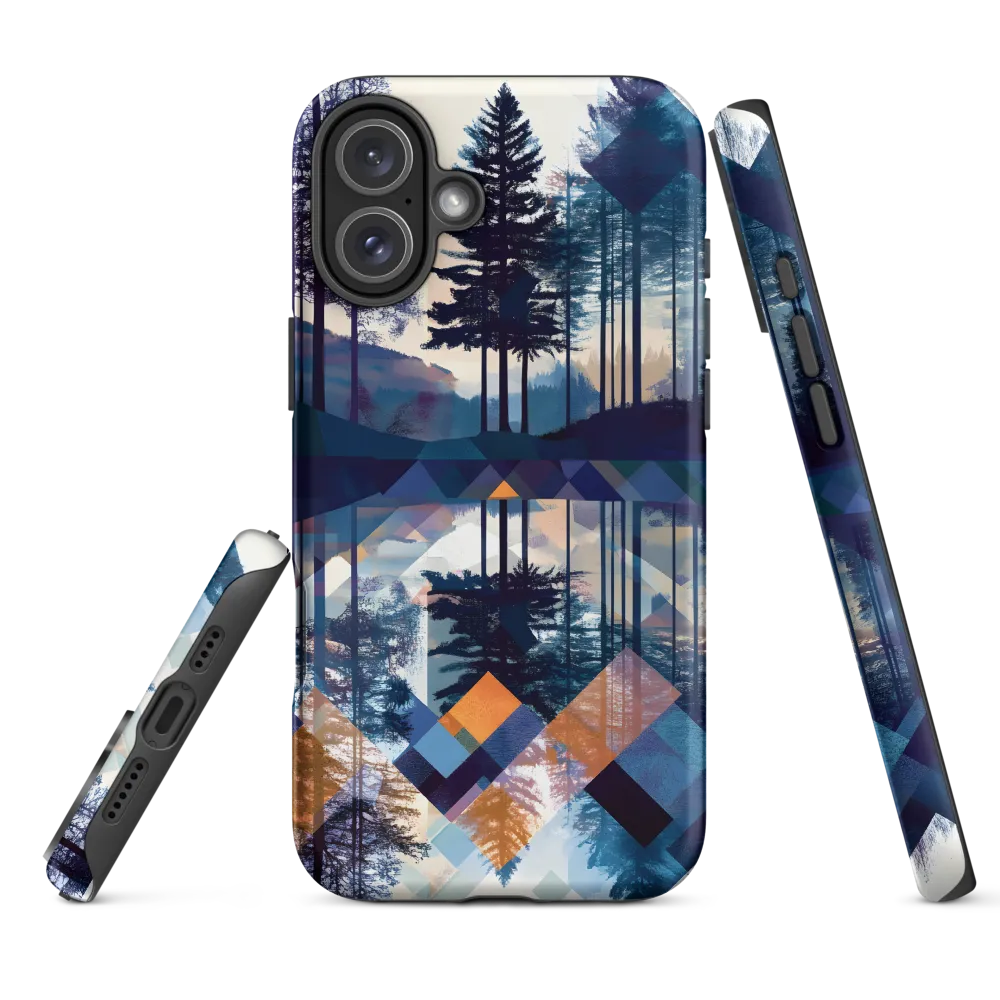 Abstract Forest Landscape with Reflection